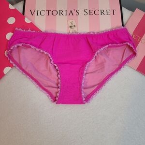 VTG Victoria's Secret Classic Cotton Ruffle Trim Hiphugger Panty Size M